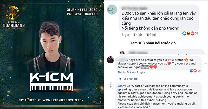 Cộng đồng mạng Việt tấn công fanapage lễ hội âm nhạc điện tử Thái Lan có KICM tham gia biểu diễn: 'Sao lại vạch áo cho người xem lưng?'